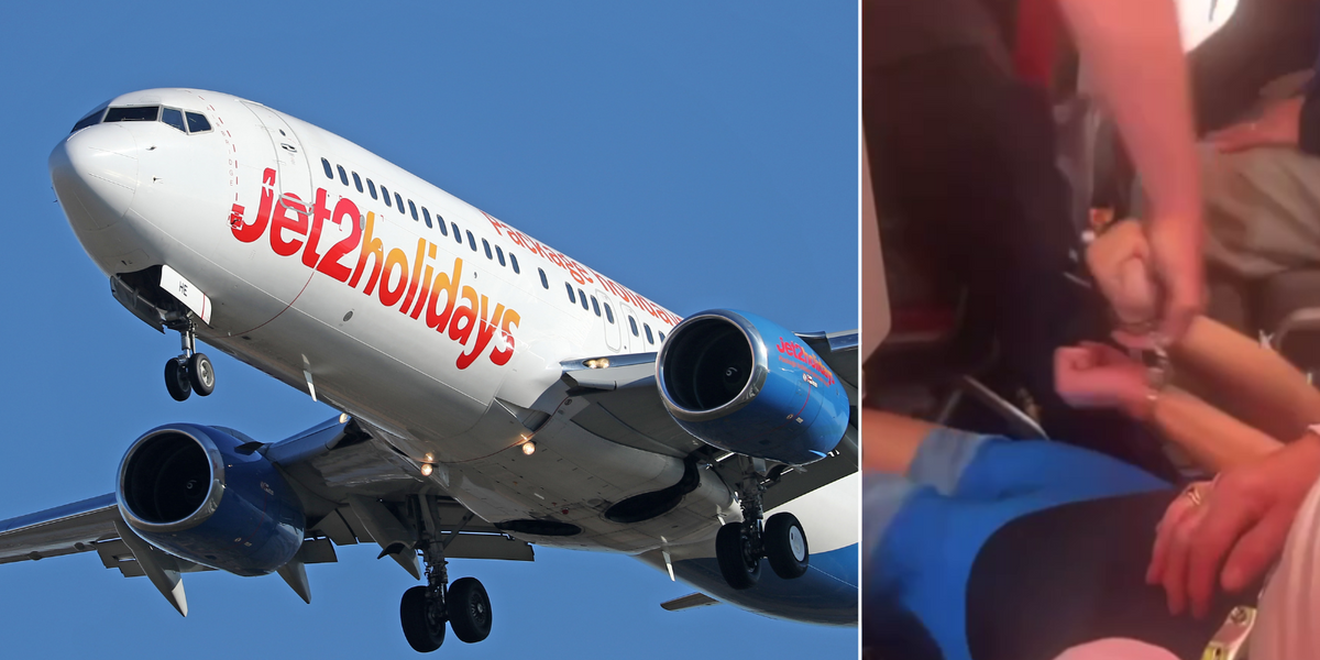 NextImg:Jet2 passenger pulled from flight by police after 'attacking crew' while drunk