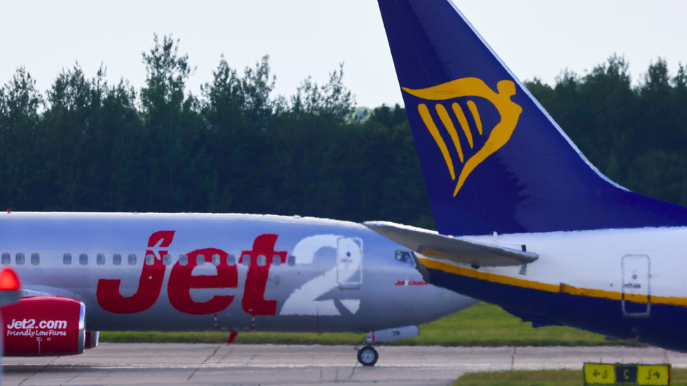 Jet2 and Ryanair planes
