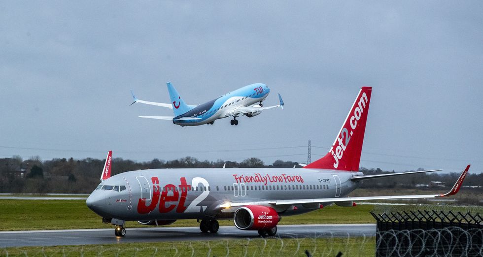 Jet2 plane takes off from Manchester Airport