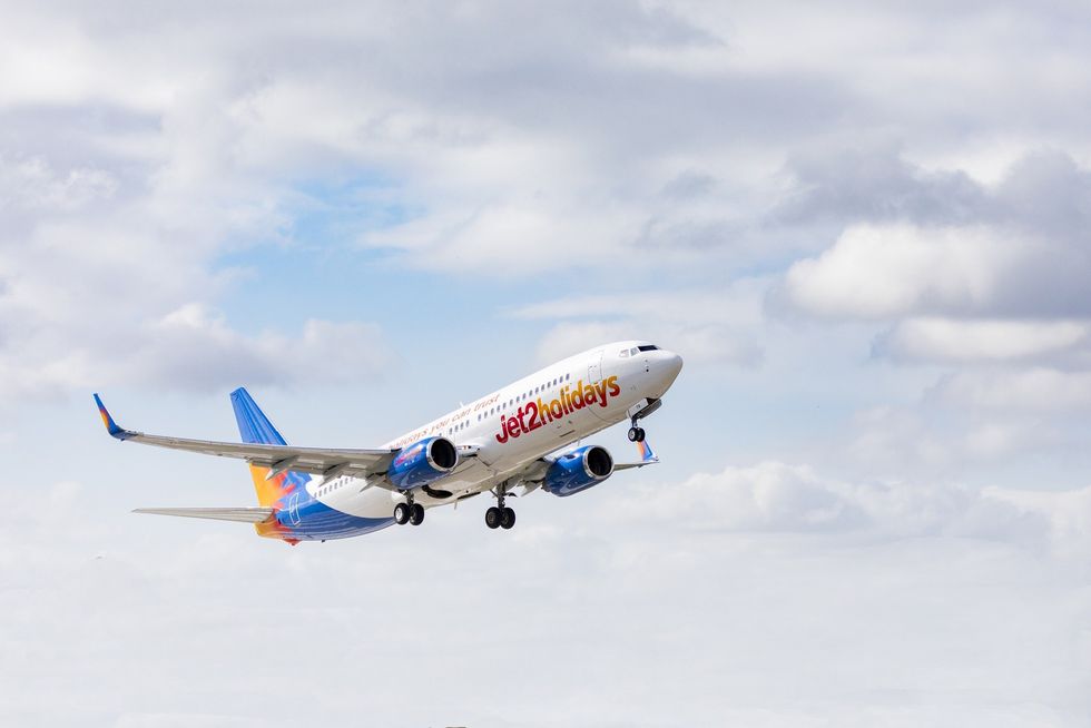 Jet2holidays plane in the sky