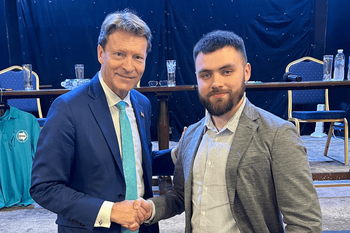 Jex Parkin and Reform UK deputy leader Richard Tice