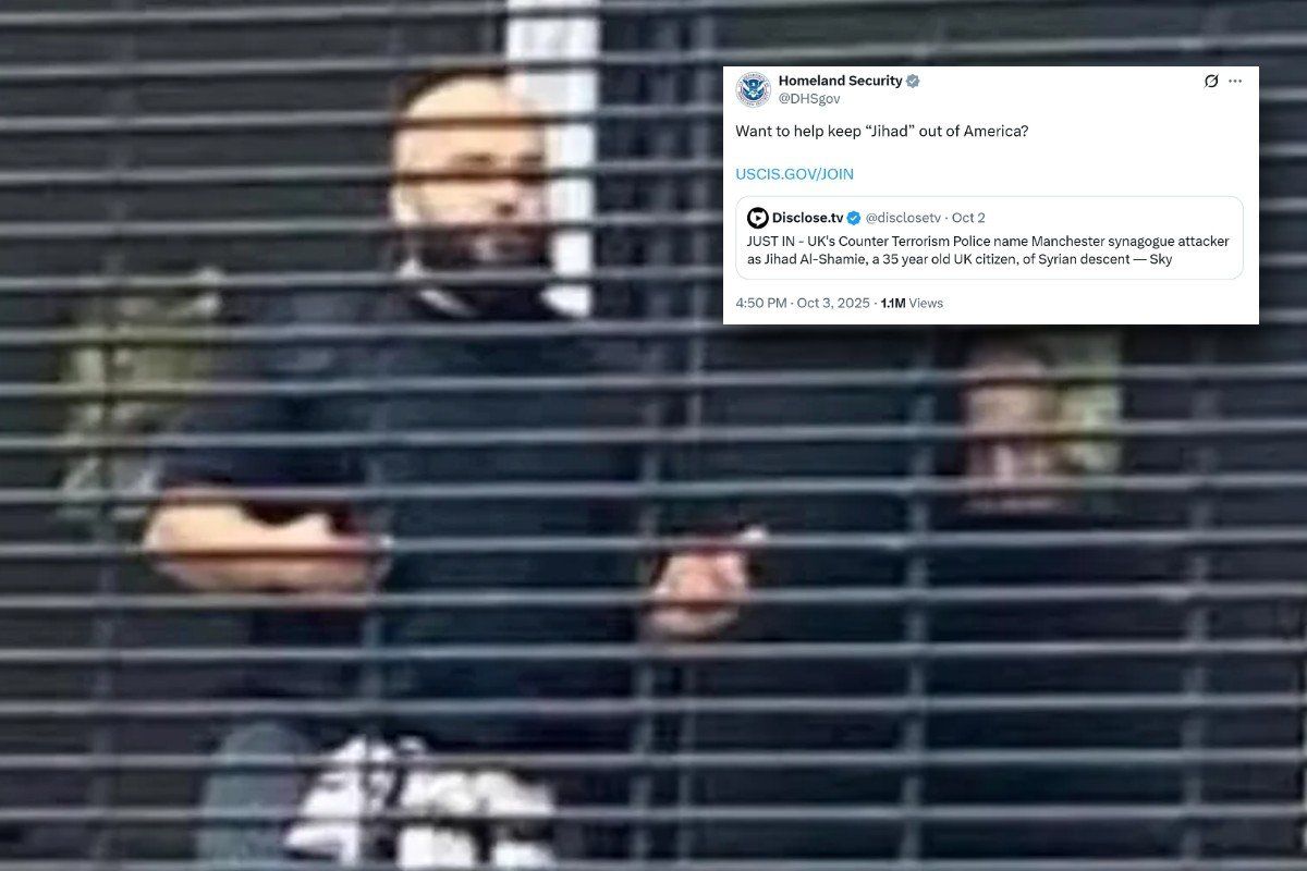 Jihad Al-Shamie and X post by Homeland Security