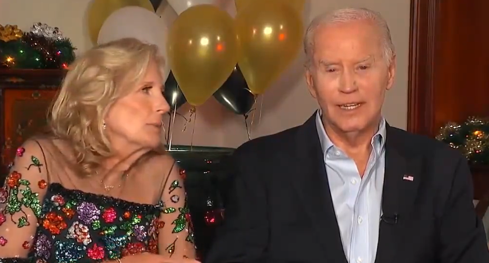 Jill Biden (left) and Joe Biden (right)