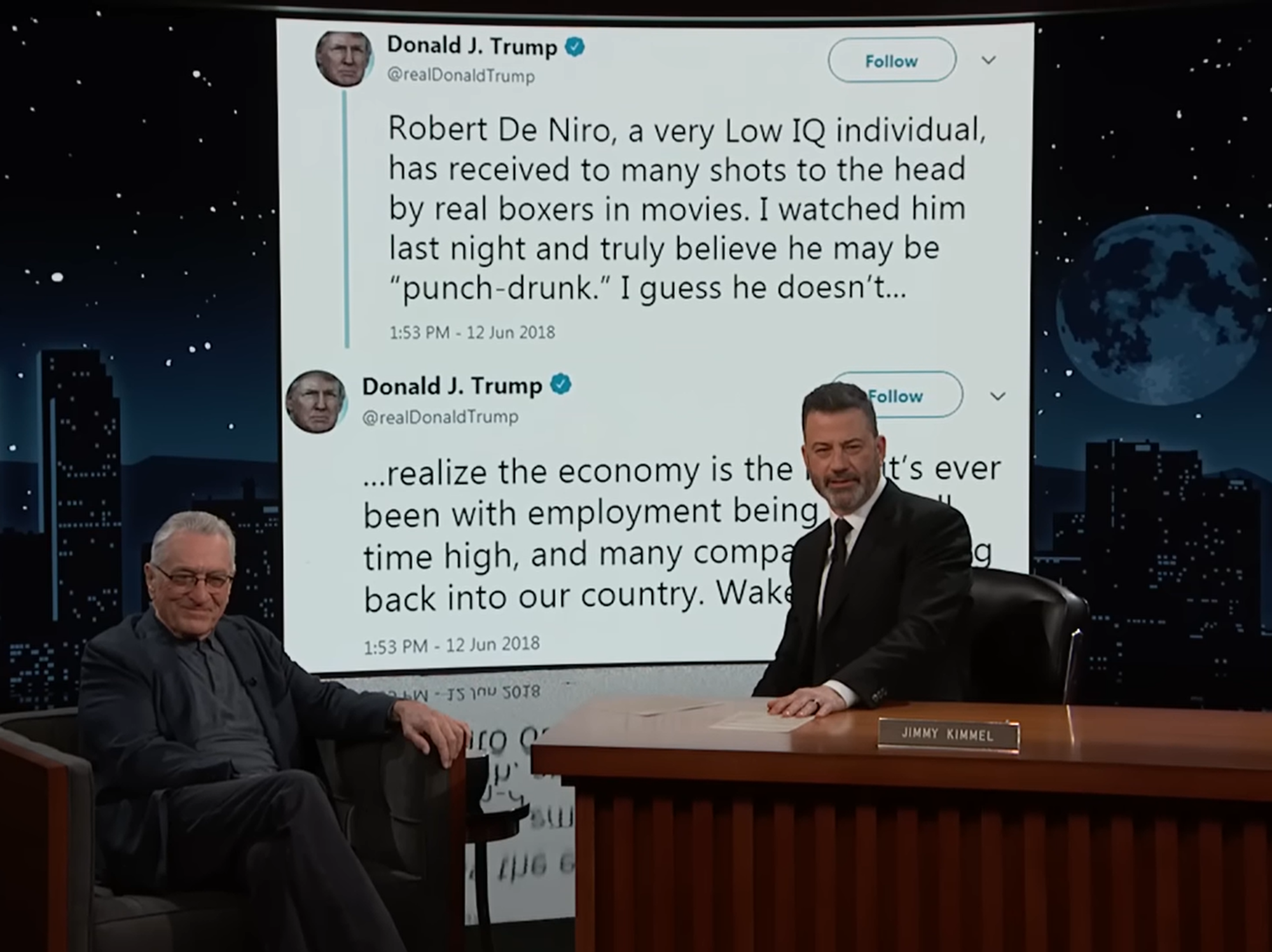 Jimmy Kimmel and Robert De Niro