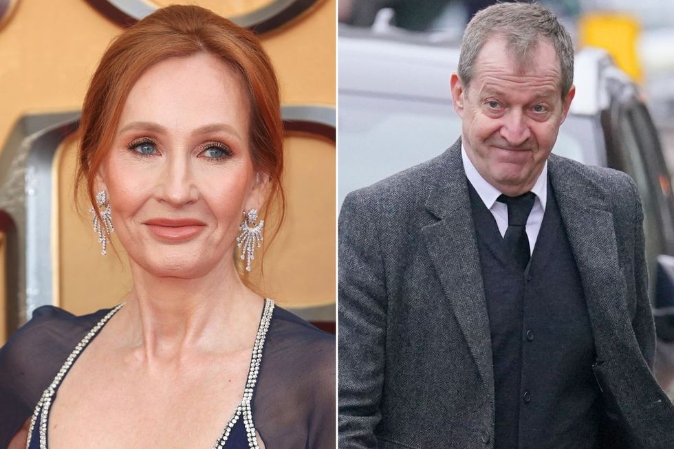 JK Rowling and Alastair Campbell