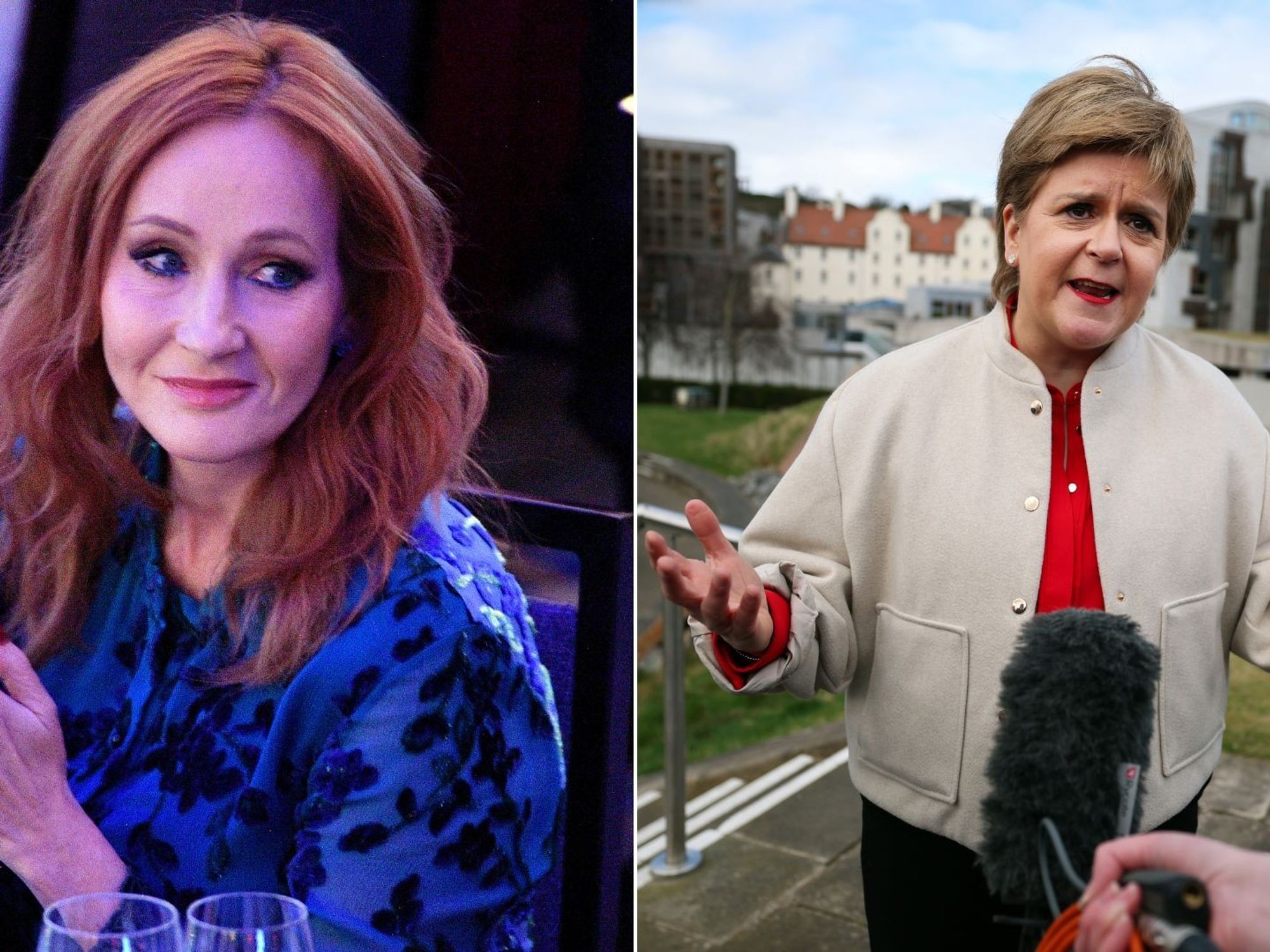 JK Rowling and Nicola Sturgeon