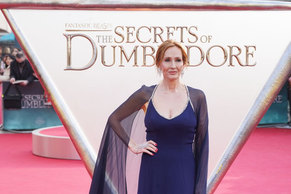 JK Rowling arrives for the World Premiere of Fantastic Beasts: The Secrets of Dumbledore at the Royal Festival Hall in London. Picture date: Tuesday March 29, 2022.