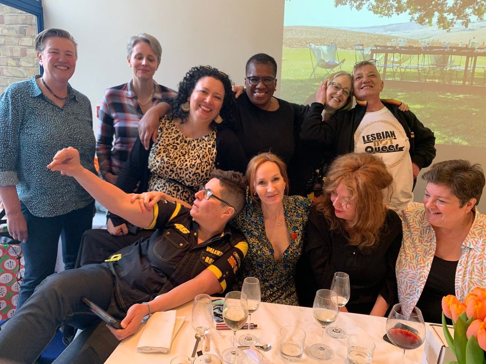 Jk Rowling at lunch with other women's rights activists