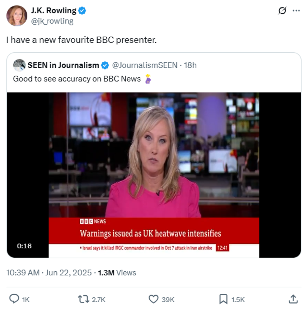 JK Rowling post