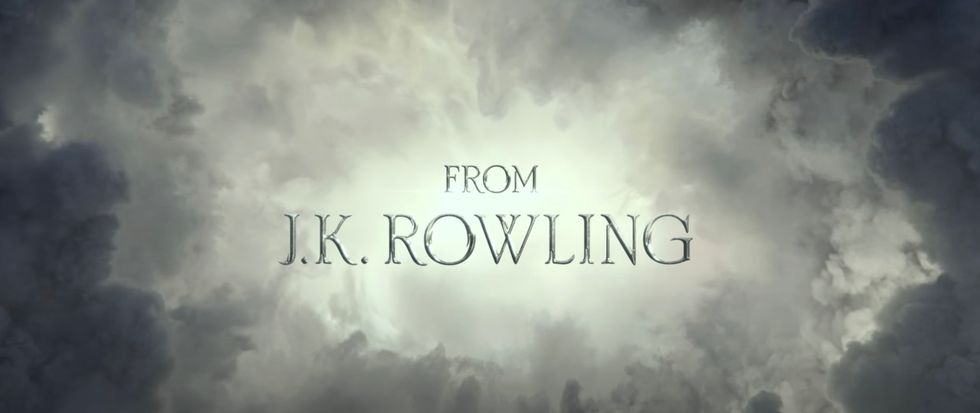 JK Rowling's name in the trailer