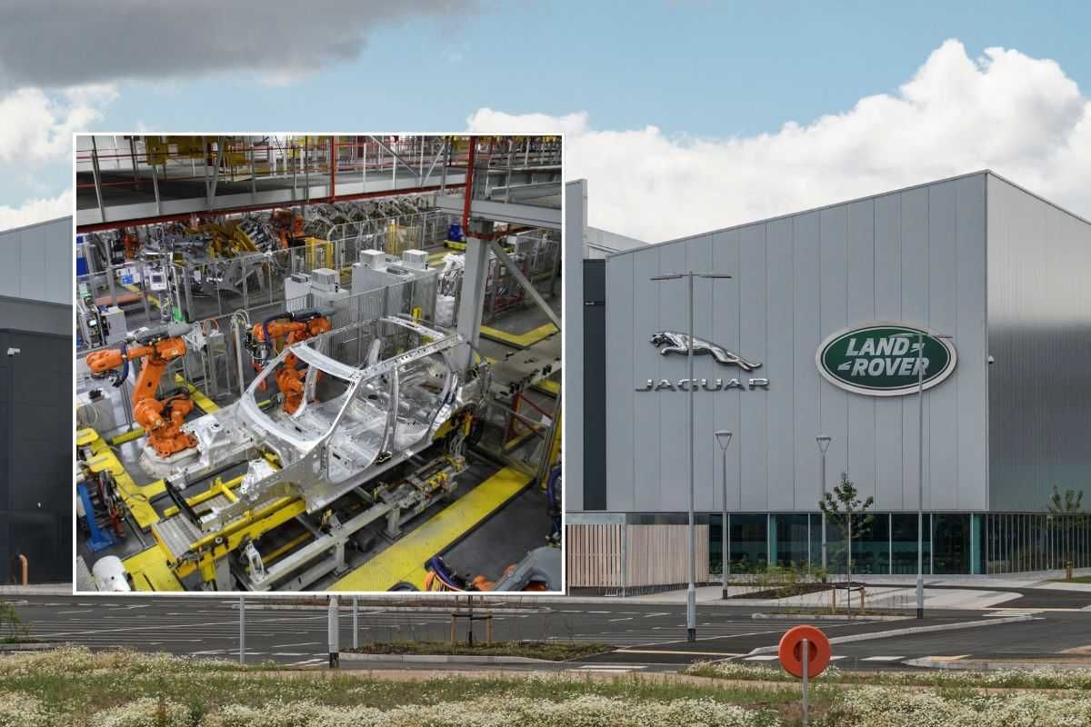 JLR car production and a JLR factory