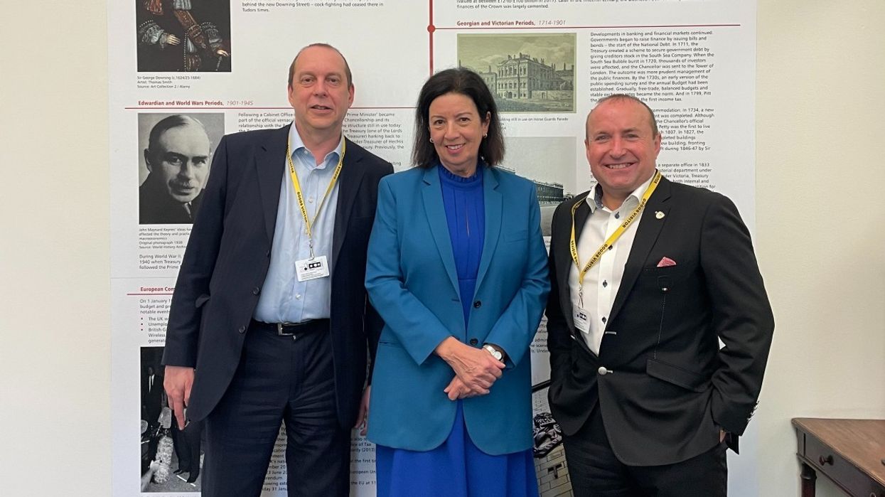 Jo Gideon with Dave Fishwick and David Henshaw