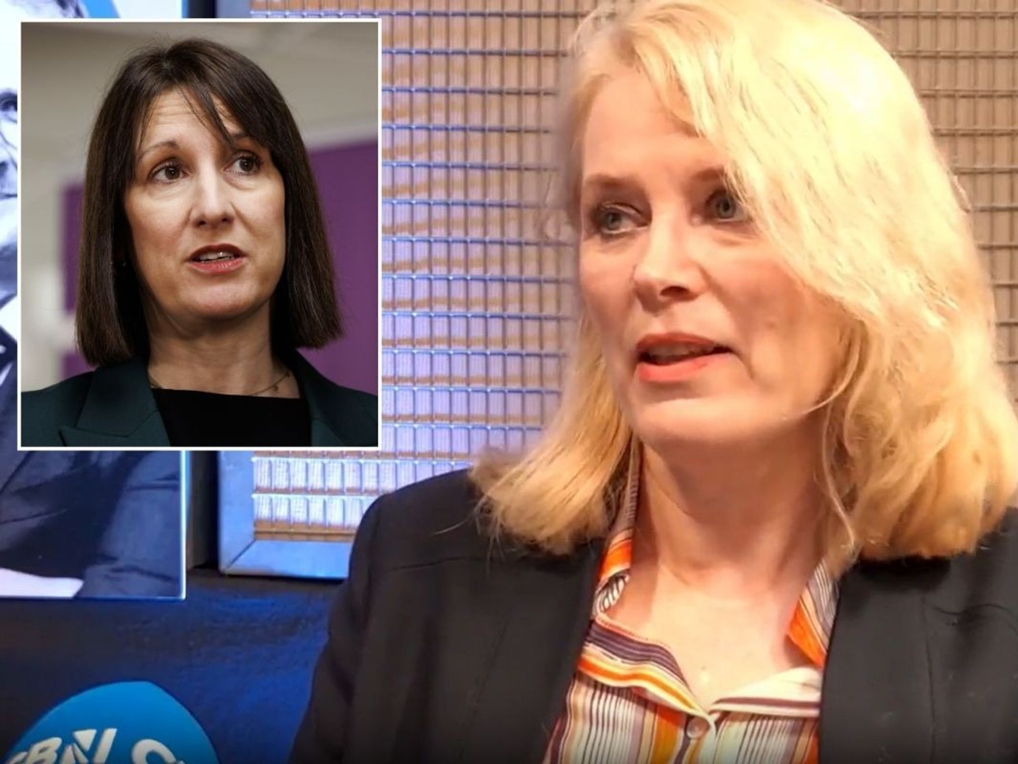 Jo White with an inset of Rachel Reeves