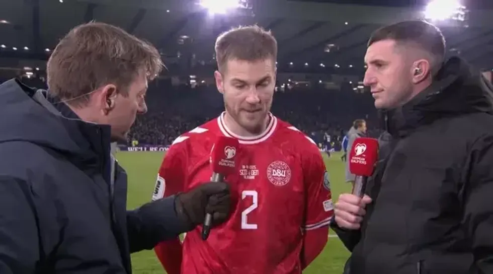 Joachim Andersen delivered an extraordinary and emotional assessment of Denmark\u2019s late collapse in Glasgow, describing the decisive moments of their defeat to Scotland as \u201cf*****g ridiculous\u201d after his side surrendered automatic qualification for the 2026 World Cup in the dying seconds of extra time