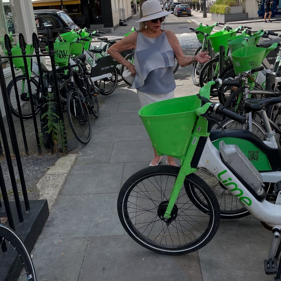 Joan Collins and e-bikes