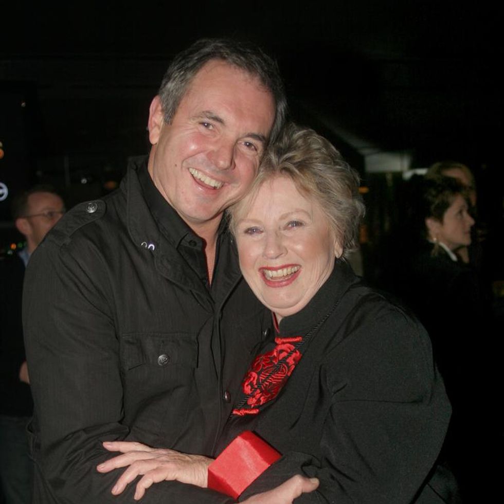 Joan Sydney with Alan Fletcher, who played Karl Kennedy on Neighbours.