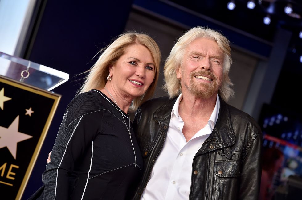 Joan Templeman and Richard Branson