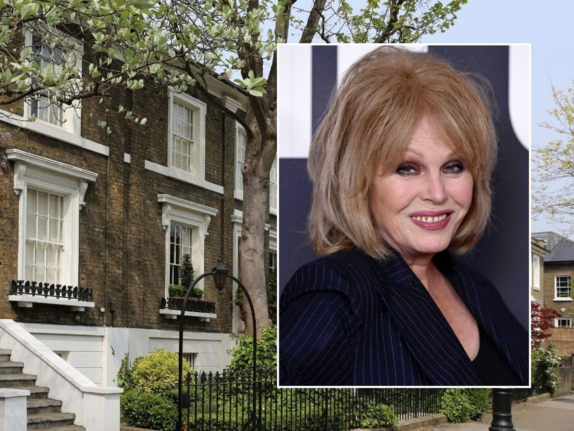 Joanna Lumley and stock image of Stockwell street