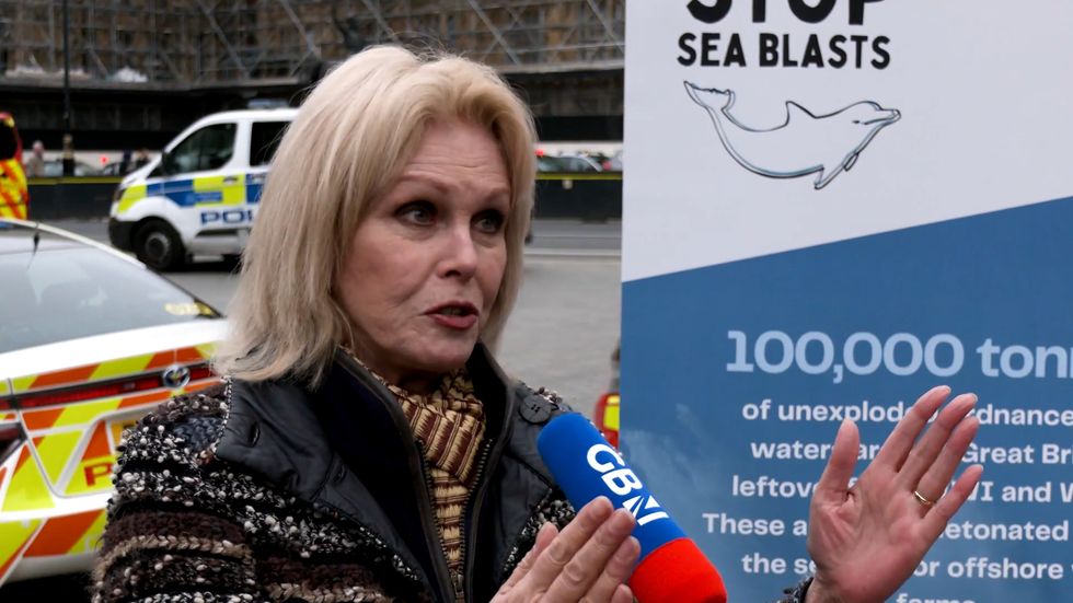Joanna Lumley speaking to GB News