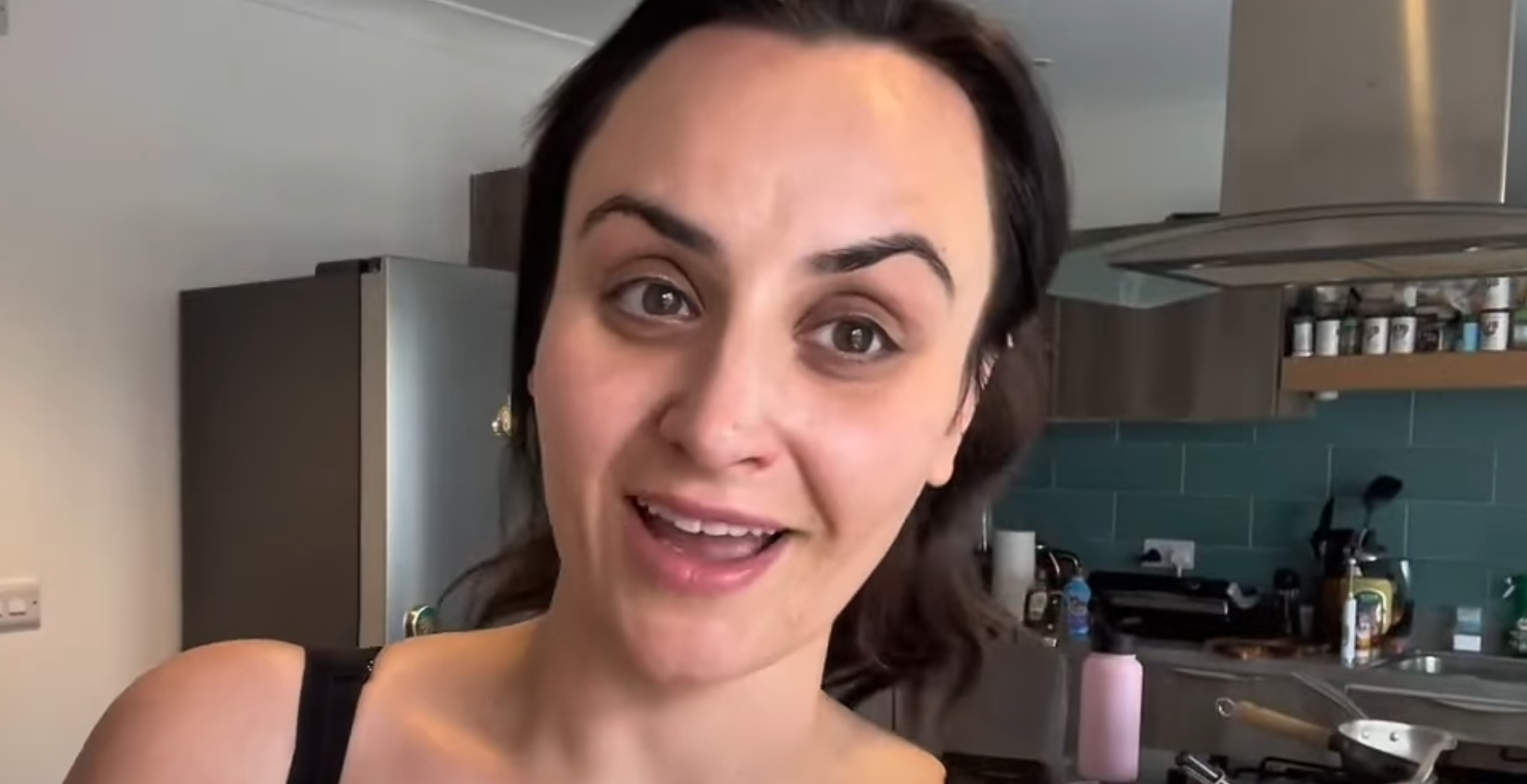 Joanna talking to camera