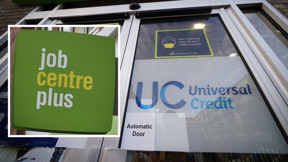 Jobcentre and Universal Credit sign