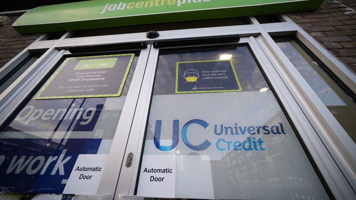 Jobcentre Plus and Universal Credit sign in pictures