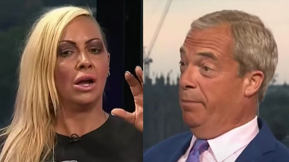 Jodie Marsh and Nigel Farage
