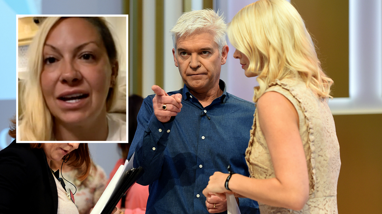 Jodie Marsh (left) and Phillip Schofield (right)