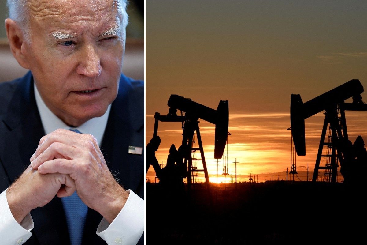 Joe Biden and an oil field