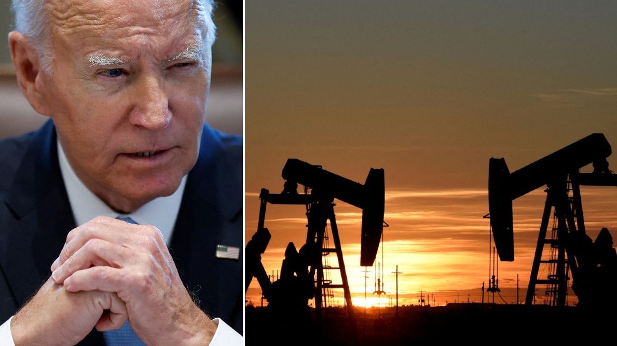 Joe Biden and an oil field