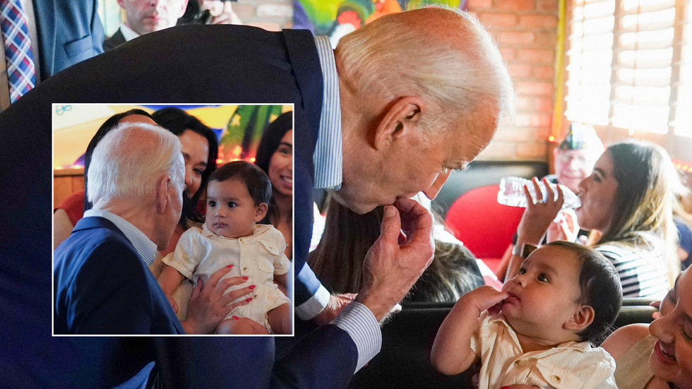 Joe Biden and baby