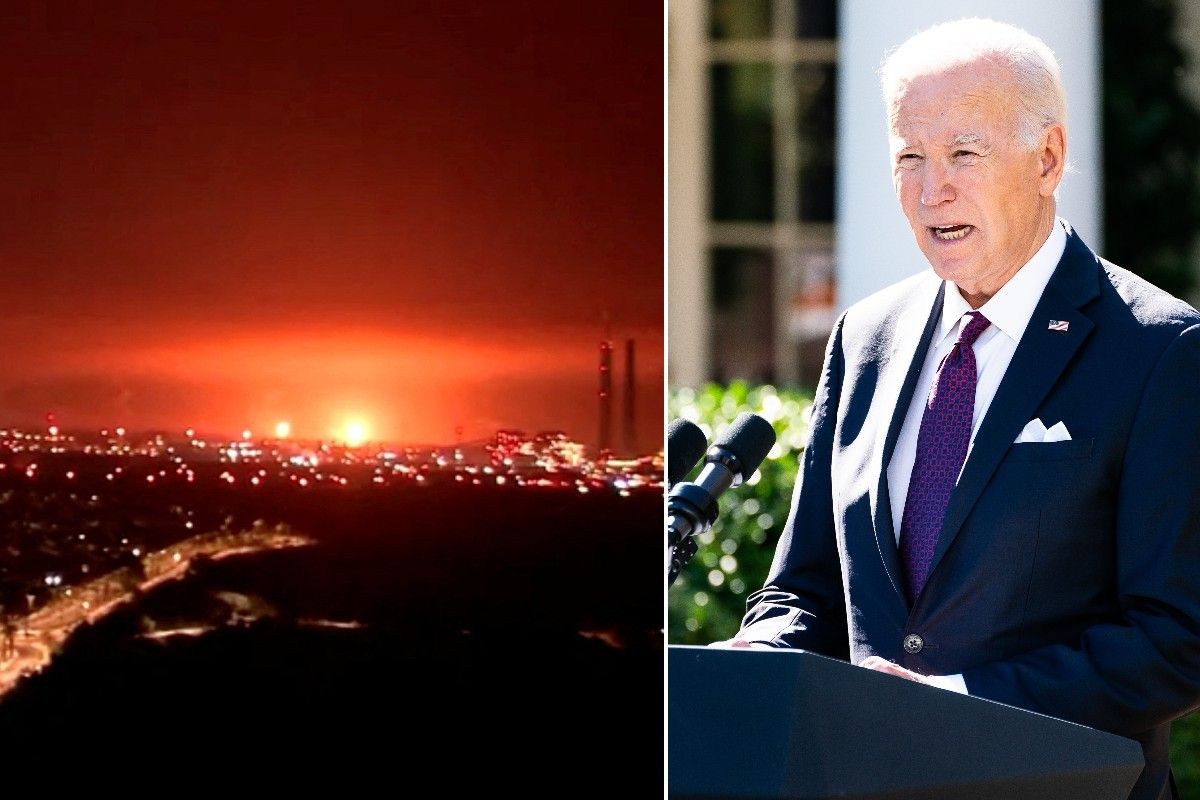 Joe Biden and Gaza explosion