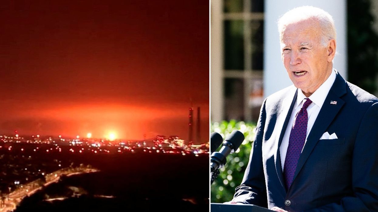 Joe Biden and Gaza explosion