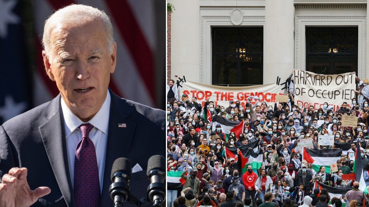 Joe Biden and Harvard protesters