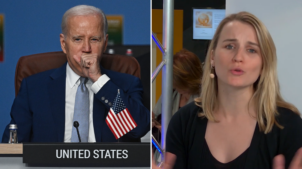 Joe Biden and Julie Hartman