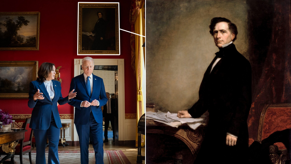 Joe Biden and Kamala Harris/Franklin Pierce portrait