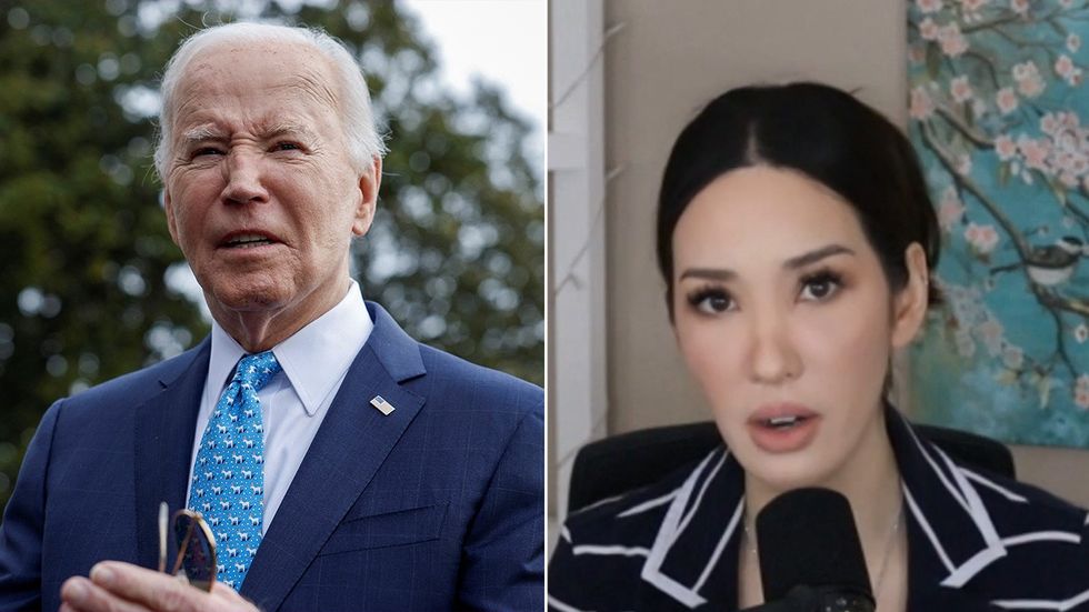 Joe Biden and Lauren Chen