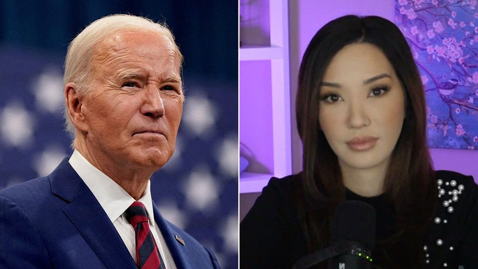 Joe Biden and Lauren Chen