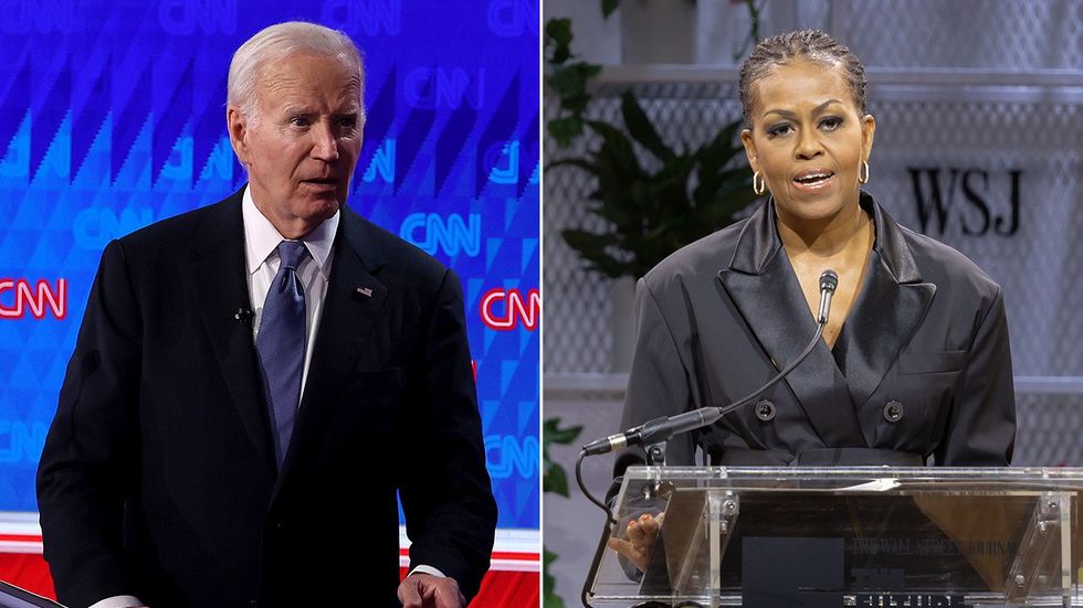 Joe Biden and Michelle Obama