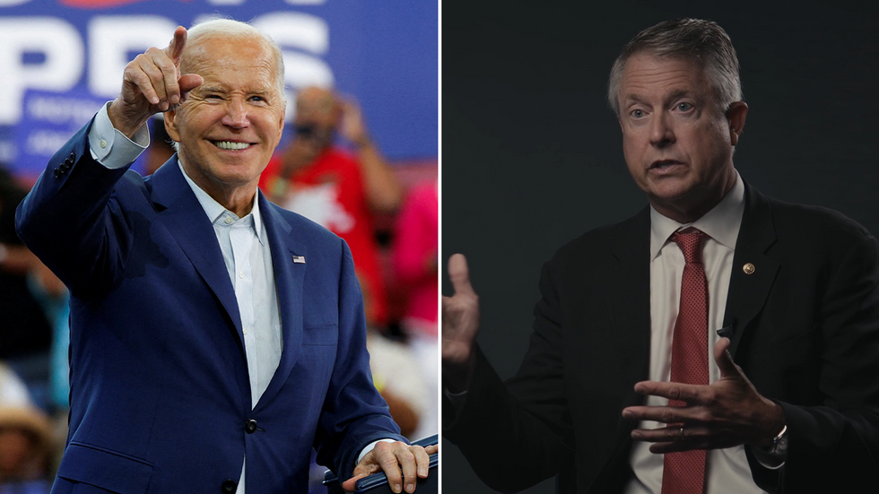 Joe Biden and Senator Roger Marshall