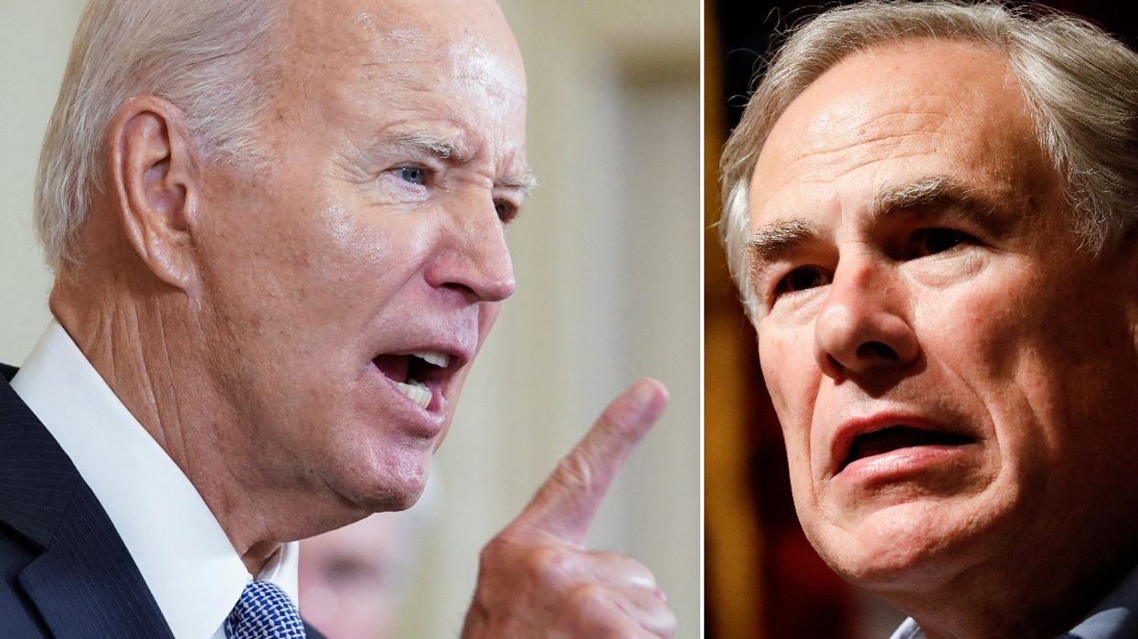 Joe Biden and Texas Governor Greg Abbott