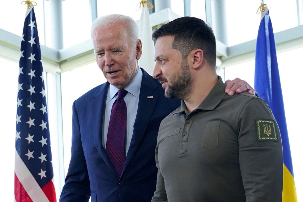 Joe Biden and Volodymyr Zelenskyy