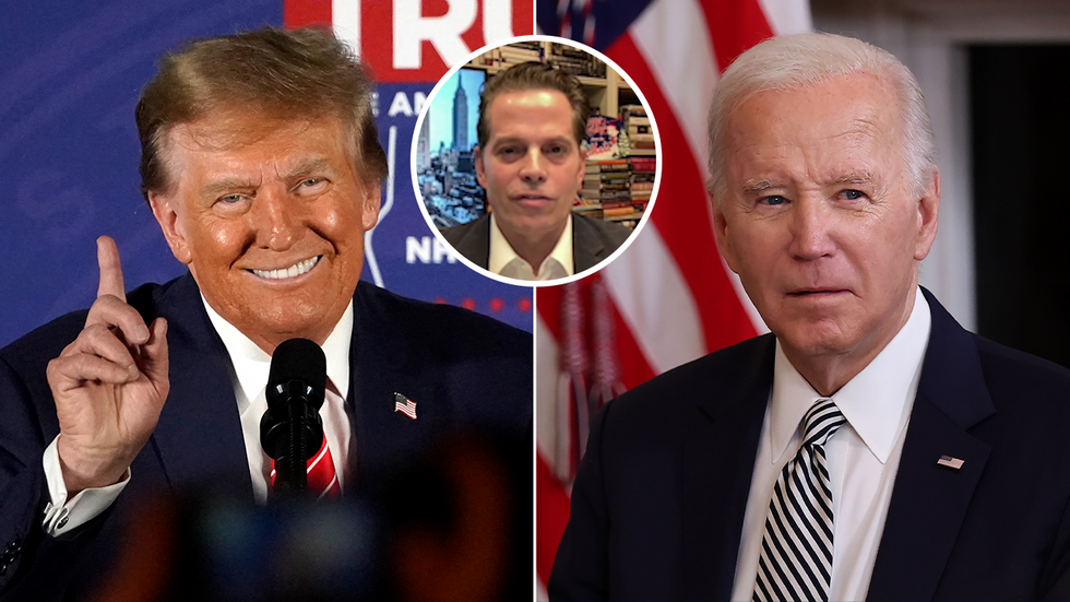 Joe Biden, Anthony Scaramucci and Donald Trump