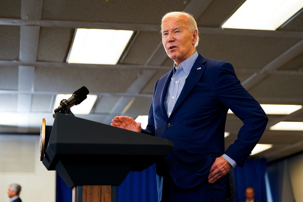 Joe Biden delivers remarks at United Steelworkers headquarters