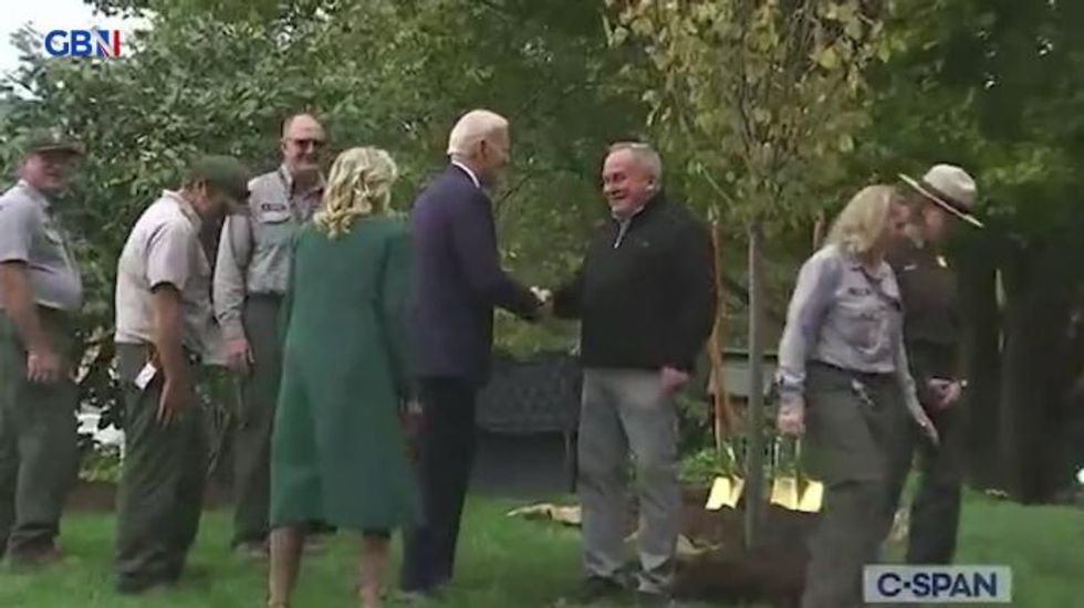 Joe Biden appears lost in his own garden in concerning footage