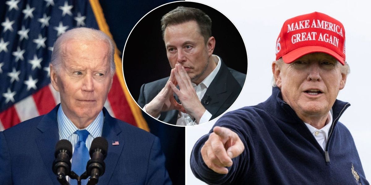 NextImg:Elon Musk 'leaning away from Biden' as he jibes at President AND at Trump