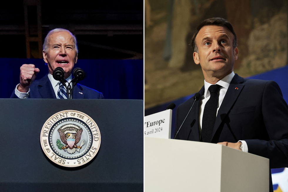 Joe Biden, Emmanuel Macron