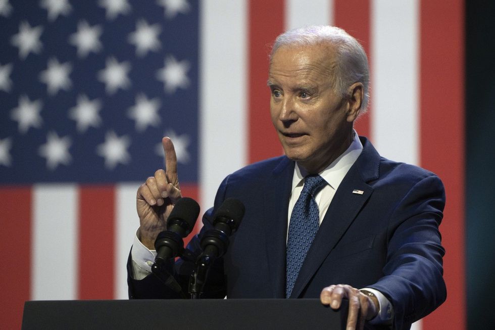 Joe Biden gives a speech at the Tempe Center for the Arts on September 28, 2023 in Tempe, Arizona