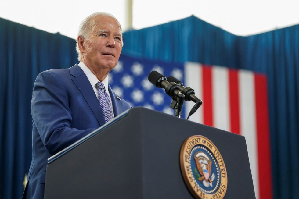 Joe Biden giving a speech in Raleigh, North Carolina