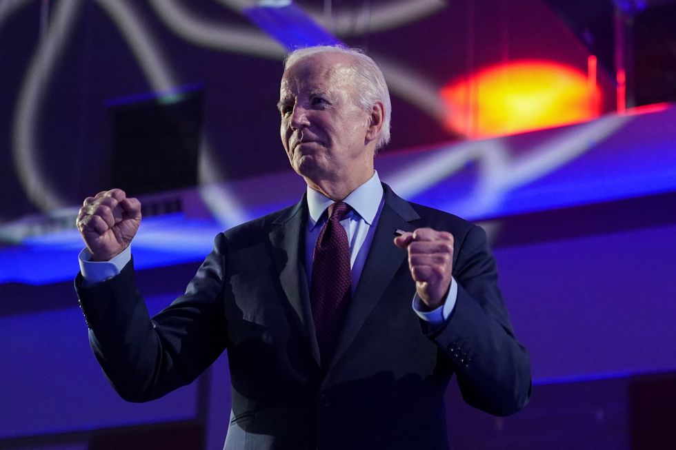 Joe Biden holds a campaign rally ahead of the state's Democratic presidential primary, in Las Vegas